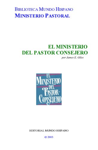 El Ministerio de Pastor Consejero