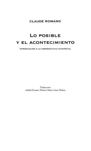 Lo posible y el acontecimiento