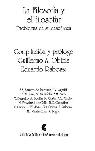 La Filosofia Y El Filosofar