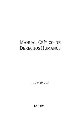 Manual crítico de derechos humanos