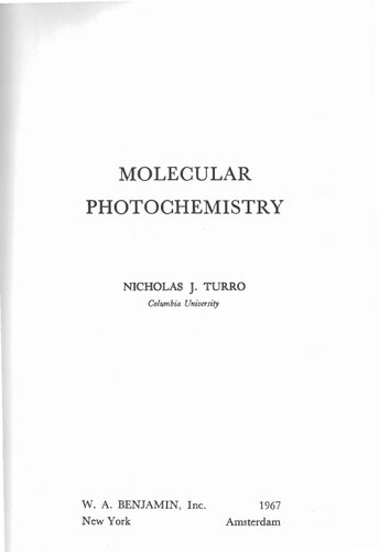 Molecular Photochemistry