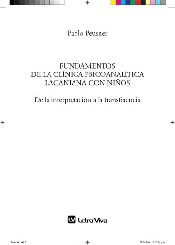 Fundamentos de la clínica psicoanalítica lacaniana con niños