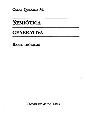 Semiotica generativa: bases teóricas