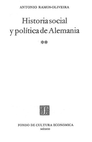 Historia Social Y Politica De Alemania II