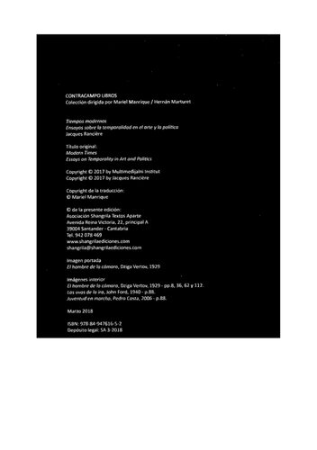Tiempos modernos. Ensayos sobre la temporalidad en el arte y la política