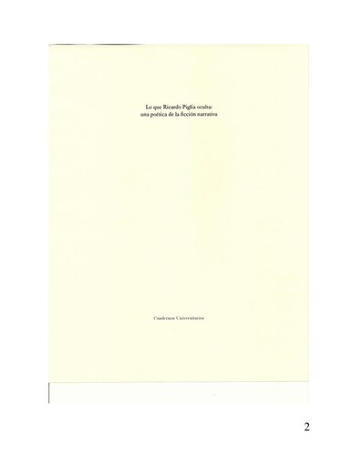 Lo que oculta Piglia