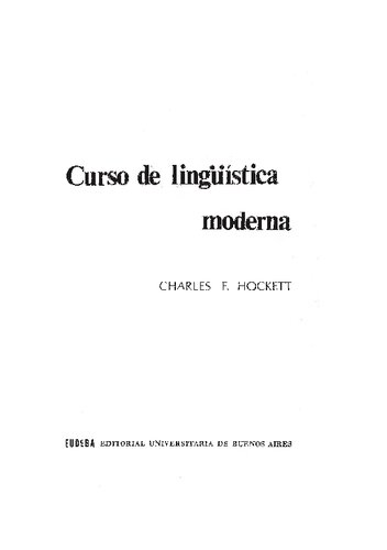 Curso de lingüística moderna