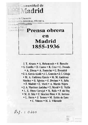 BVCM000160 Prensa Obrera en Madrid 1855-1936
