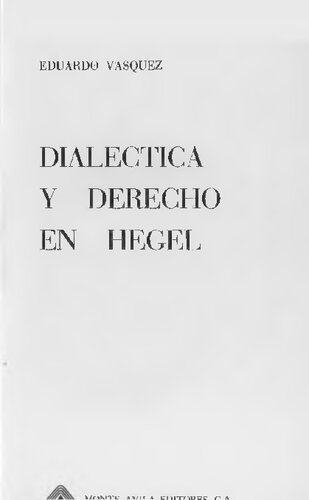 Dialectica Y Derecho En Hegel