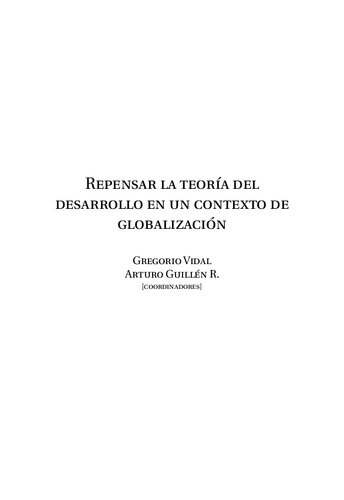 Repensar La Teoria Del Desarrollo En Un Contexto De Globalizacion