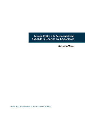 Mirada Critica A La Responsabilidad Social De La Empresa En Iberoamerica