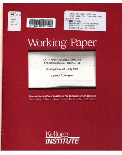 Latin American Structuralism: A Methodological Perspective