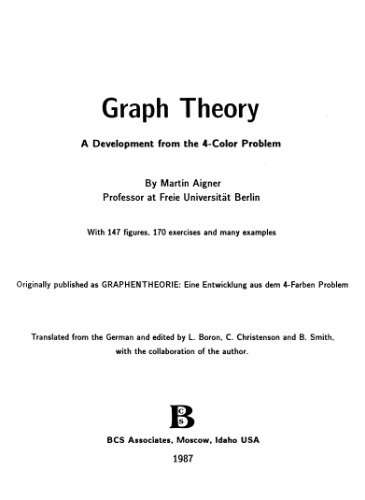 Graph theory: a development from the 4-color problem