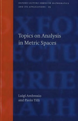 Topics on analysis in metric spaces