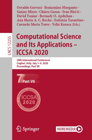 Computational Science and Its Applications – ICCSA 2020: 20th International Conference, Cagliari, Italy, July 1–4, 2020, Proceedings, Part VII