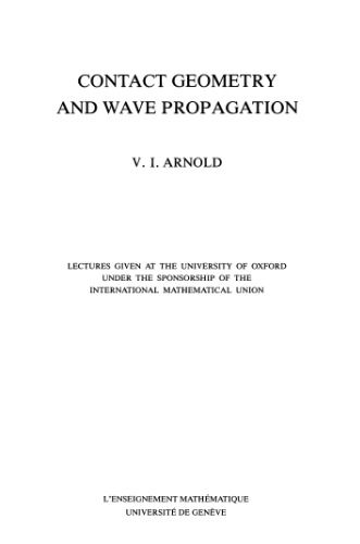 Contact geometry and wave propagation