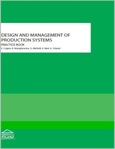 Design and Management of Production Systems - Practice Book