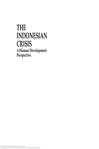 The Indonesian Crisis : A Human Development Perspective