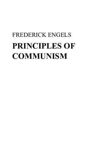 Principles of Communism