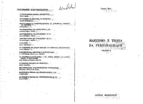 Marxismo e a Teoria da Personalidade