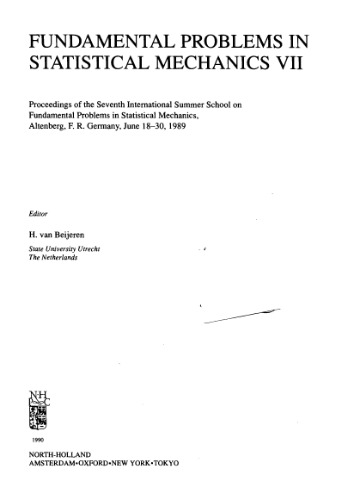 Fundamental problems in statistical mechanics VII