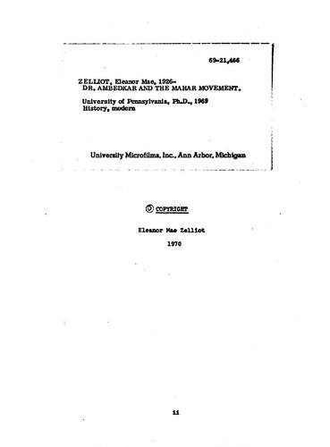 Dr. Ambedkar and the Mahar movement