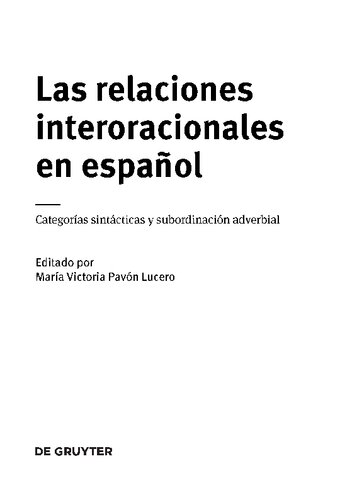 Las Relaciones Interoracionales En Español