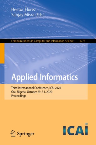 Applied Informatics: Third International Conference, ICAI 2020, Ota, Nigeria, October 29–31, 2020, Proceedings