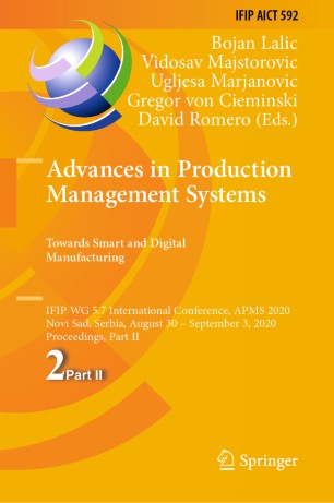 Advances in Production Management Systems. Towards Smart and Digital Manufacturing: IFIP WG 5.7 International Conference, APMS 2020, Novi Sad, Serbia, August 30 – September 3, 2020, Proceedings, Part II
