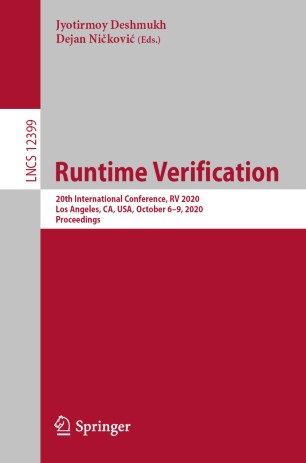 Runtime Verification: 20th International Conference, RV 2020, Los Angeles, CA, USA, October 6–9, 2020, Proceedings
