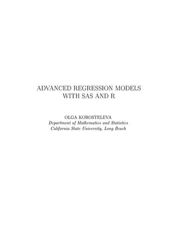 Advanced Regression Models with SAS and R_revised