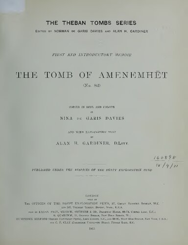 The Tomb of Amenemhet (No. 82)