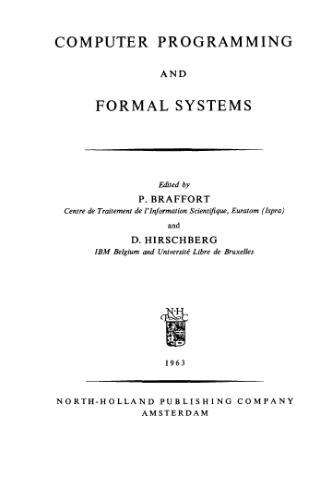 Computer programming and formal systems