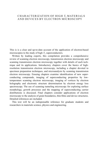 Characterization of high Tc materials and devices by electron microscopy