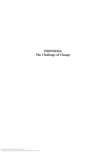 Indonesia: The Challenge of Change