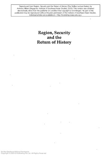 Region, Security and the Return of History