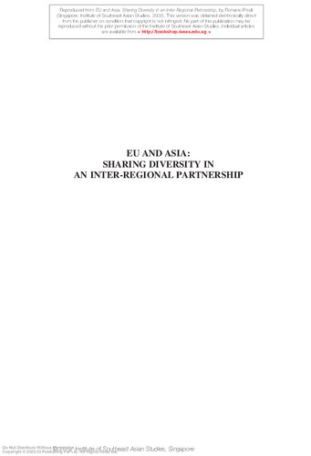 EU and Asia : sharing diversity in an inter-regional partnership