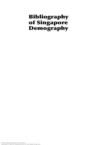 Bibliography of Singapore demography