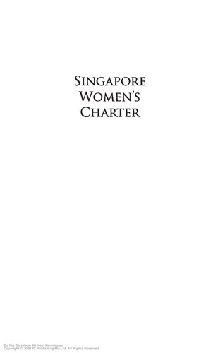 Singapore women's charter : roles, responsibilities, and rights in marriage