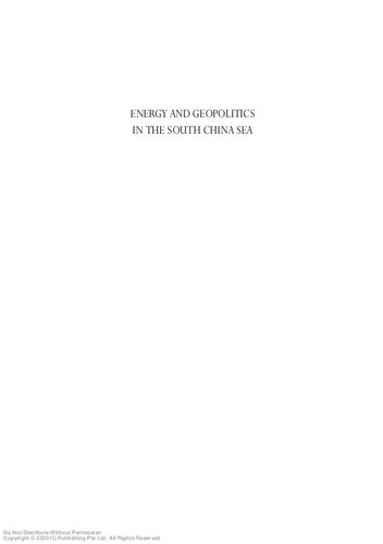 Energy and geopolitics in the South China sea : implication for ASEAN and its dialogue partners.