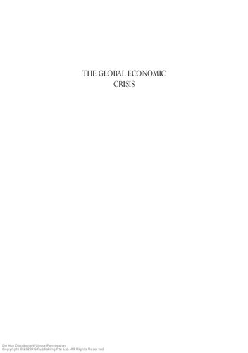 The global economic crisis : implications for asean.