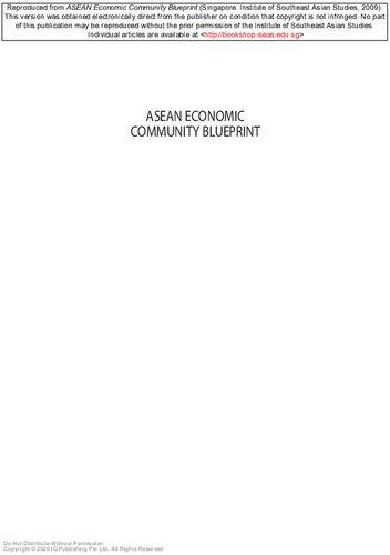 ASEAN economic community blueprint.