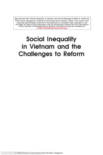 Social inequality in Vietnam and the challenges to reform