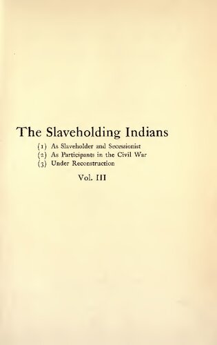 The American Indian under Reconstruction
