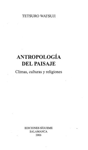 Antropologia Del Paisaje (Fudo)