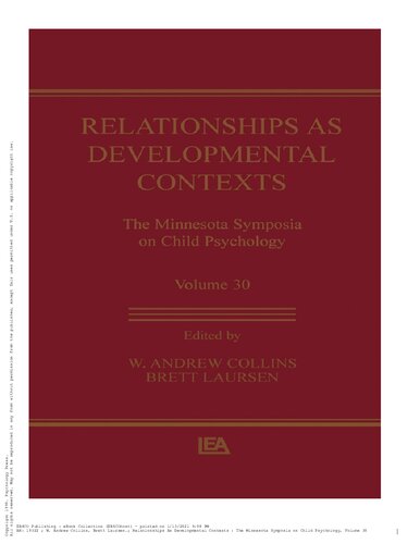 Relationships as Developmental Contexts