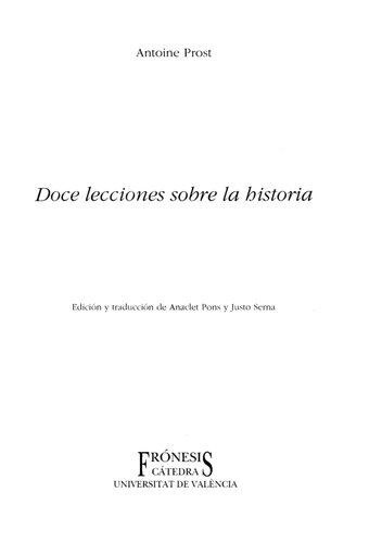 Doce Lecciones Sobre La Historia