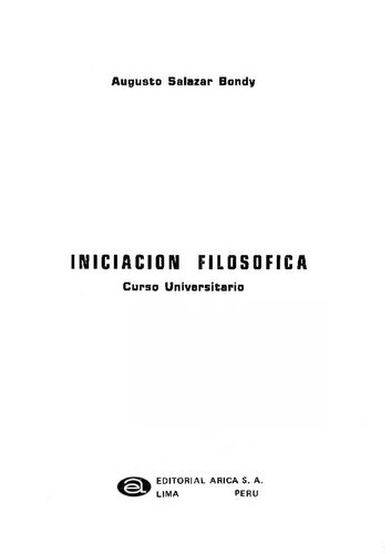 Iniciacion Filosofica