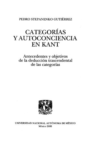 Categorias Y Autoconciencia En Kant