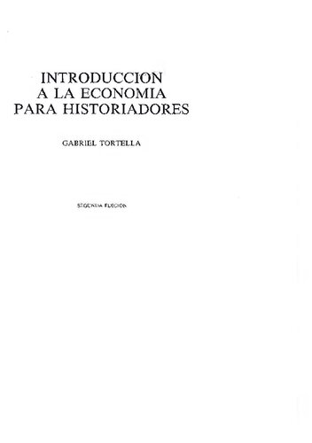 Introduccion A La Economia Para Historiadores